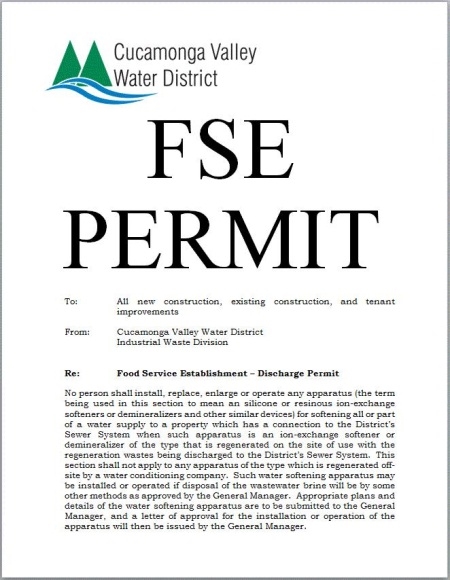 Example of FSE Permit